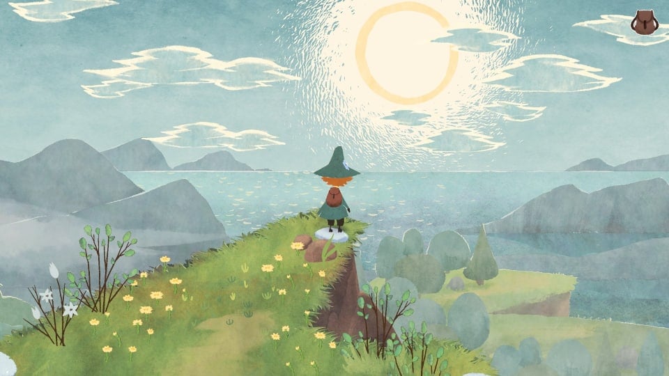 Snufkin looking over Moominvalley in Snufkin: Melody of Moominvalley