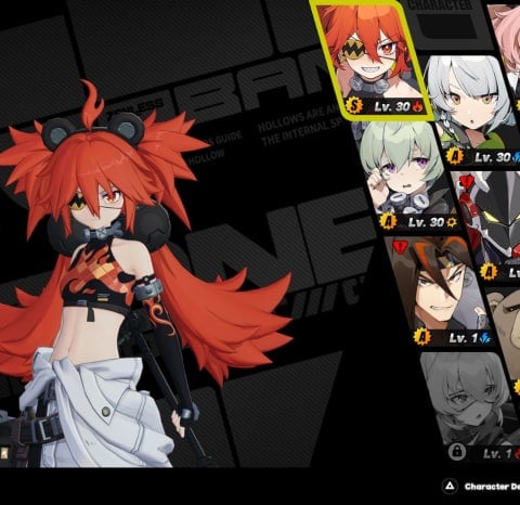 Agent screen in Zenless Zone Zero. Koleda is looking straight at the viewer.