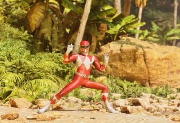 A Power Ranger posing in the jungle in the Ark: Survival Ascended Power Rangers mod