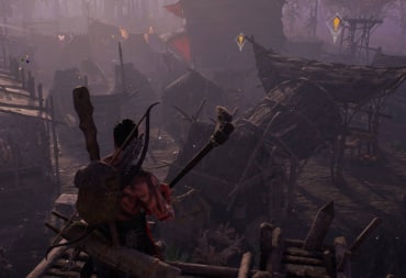 Aska Crafting and Unlocks Guide - Cover Image Looking at a Town from a Watchtower