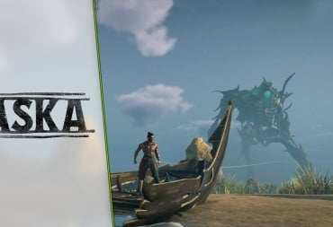 Aska Guide - Cover Image Player Character Standing in the Crashed Boat on the Beach