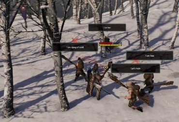 Aska Villager Guide - Barracks Soldiers Freezing in a Cold Birch Forest