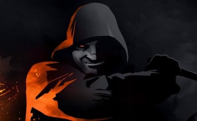 The cover of Blades in the Dark, featuring a smiling man in a hood.