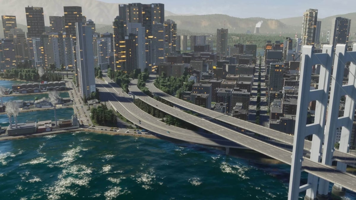 A city view in Cities: Skylines 2
