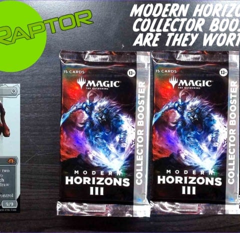 An image from our Modern Horizons III Collector Boosters feature asking if their worth the purchase price?