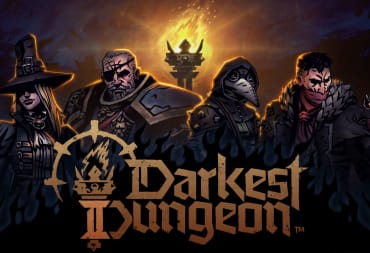 Darkest Dungeon 2 key art depicting four of the game's characters and its logo