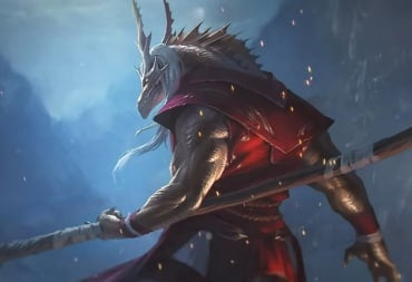 Promotional artwork of the D&D 2024 Monk, showing a silver dragonborn monk in a martial arts gi, wielding a quarterstaff.