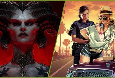 Lilith in Diablo 4 next to artwork from Grand Theft Auto 5