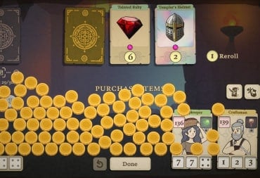 Image of a run in Dice and Fold with 84 Coins on the Screen