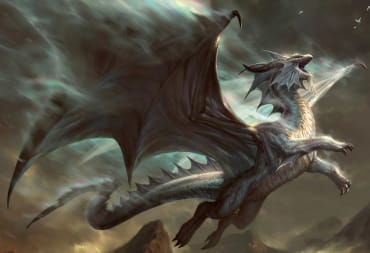 Artwork of the dragon Bahamut from Dungeons & Dragons illustrated by Penguin Random House LLC.
