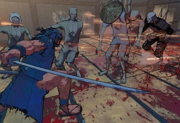 A warrior slashing a group of zombies in Ed-0: Zombie Uprising