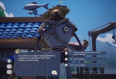 Image of Einar After Giving Him a Palia Shiny Pebble
