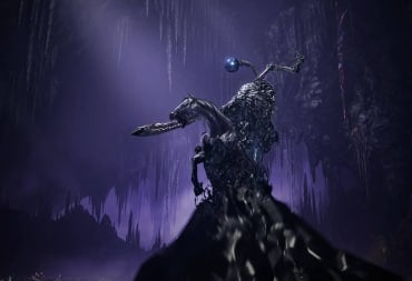 A skeletal figure wielding a scythe in Shadow of the Erdtree, the DLC for which Elden Ring patch 1.12 is preparing