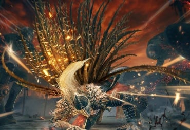 A soldier enemy with golden vine-like tentacles growing out of his back in Elden Ring