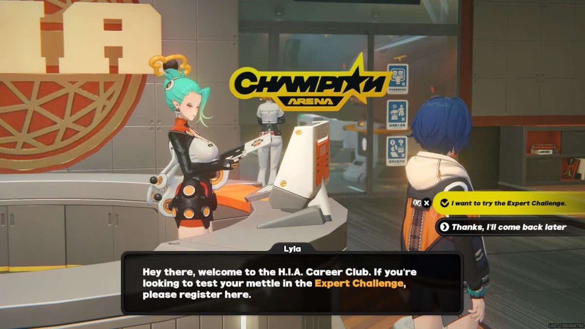 Talking to Lyla, who is mentioning Expert Challenges.