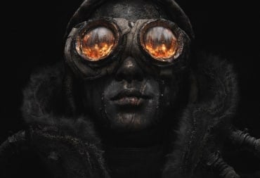 Key art for Frostpunk 2, depicting a person in goggles and cold weather clothing