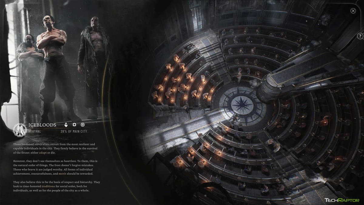An example of a political faction in Frostpunk 2