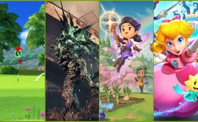 Shots of Golf Clash, Stellar Blade, Fae Farm, and Princess Peach: Showtime!, all of which appear in this week's gaming business roundup