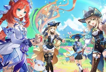 Key art for Genshin Impact Version 4.8 depicting several smiling characters