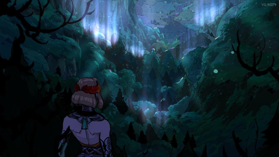 Melinoe reflecting in Hades 2