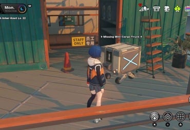 Belle from Zenless Zone Zero looking at a cargo truck
