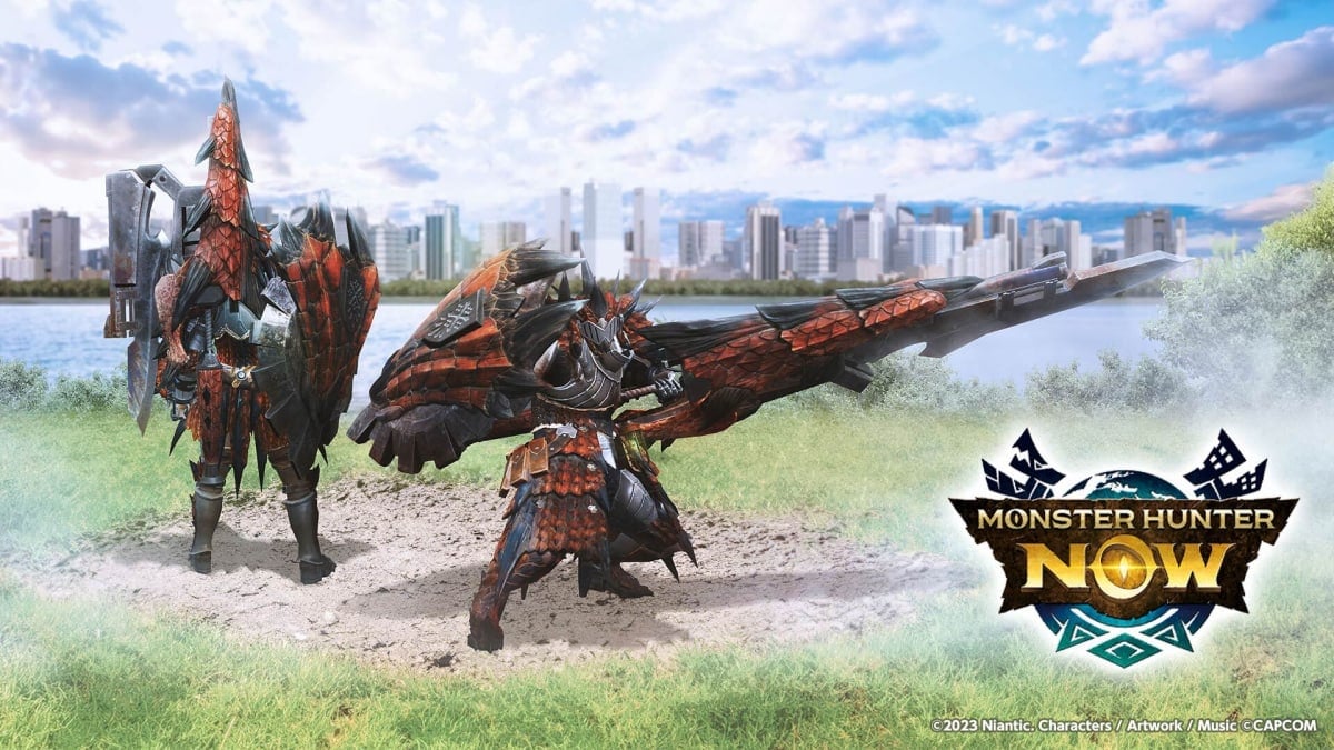 Key art of the hunter with a gunlance in Monster Hunter Now