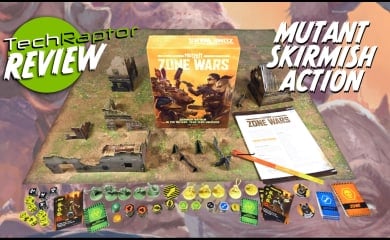 Mutant Year Zero: Zone Wars Review image depicting the core components of the game against an illustrated backdrop.