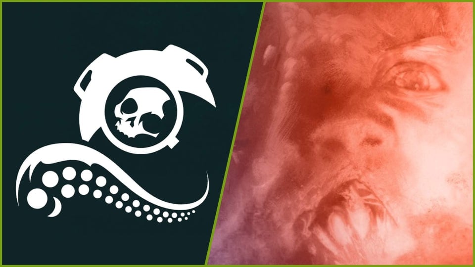 The Nightdive logo next to what looks to be artwork from 2002's The Thing