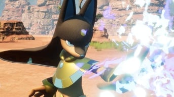 Anubis using an attack in Palworld