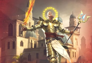 A promotional image of a character from Pathfinder