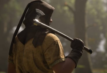 A character with an axe resting on their shoulder in Pax Dei