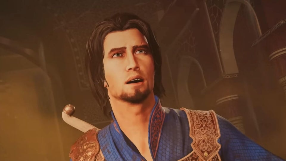 The Prince looking concerned in the Prince of Persia: Sands of Time remake
