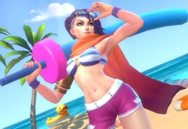 Fiora in her Pool Party skin, representing the supposedly-canceled Riot Games title Pool Party