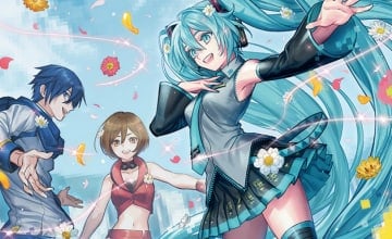 Artwork of Hatsune Miku in the card Song of Creation from Secret Lair Summer Superdrop 2024.