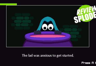 The Splodey Protagonist peering into a cauldron