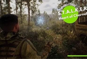 The protagonist looks at a supernatural anomaly in Stalker 2: Heart of Chornobyl