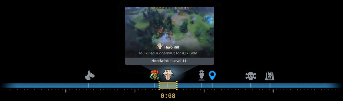 The new Steam Game Recording feature's Timeline