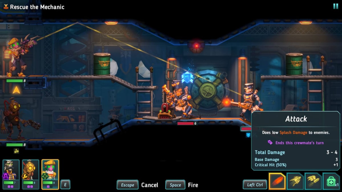 A look at the gameplay from SteamWorld Heist II.