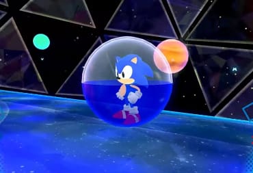 Sonic in a Monkey Ball-style ball in Super Monkey Ball Banana Rumble