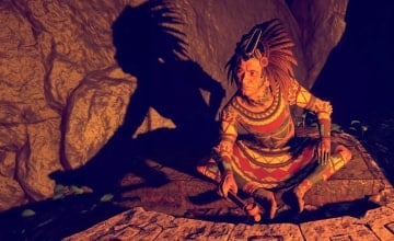 Snake tribe shaman on Crocodile Island. 