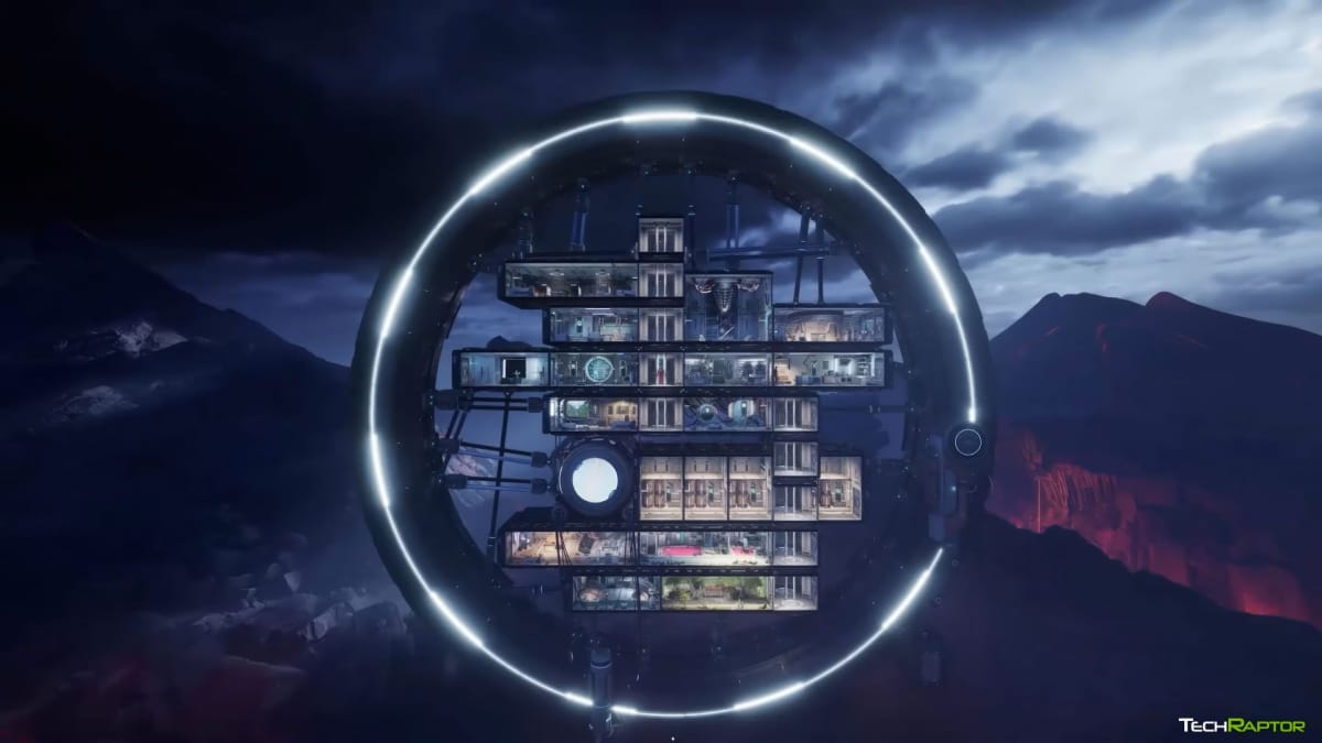 The moving base from The Alters filled with different rooms
