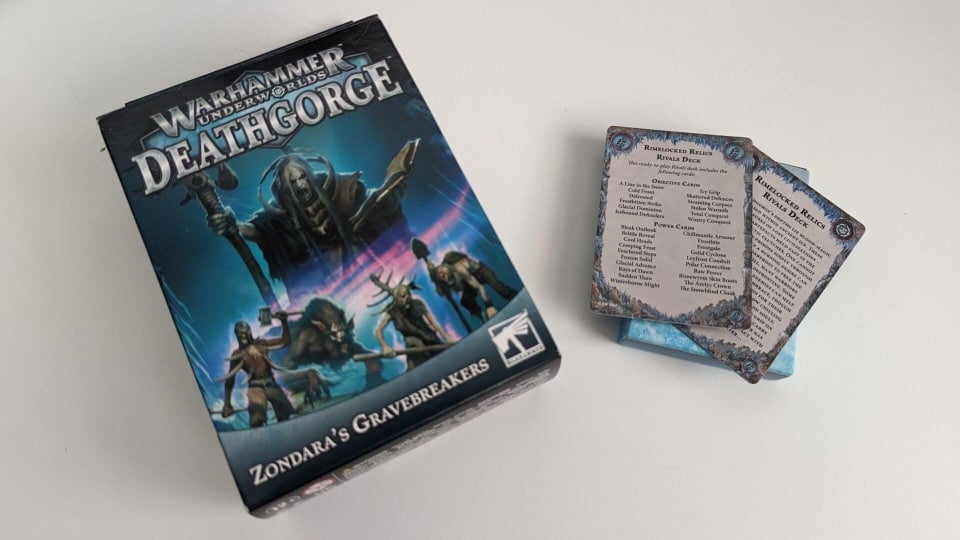 Box art and Rivals Deck plot for Zondra's Gravebreakers and Rimelocked Relics