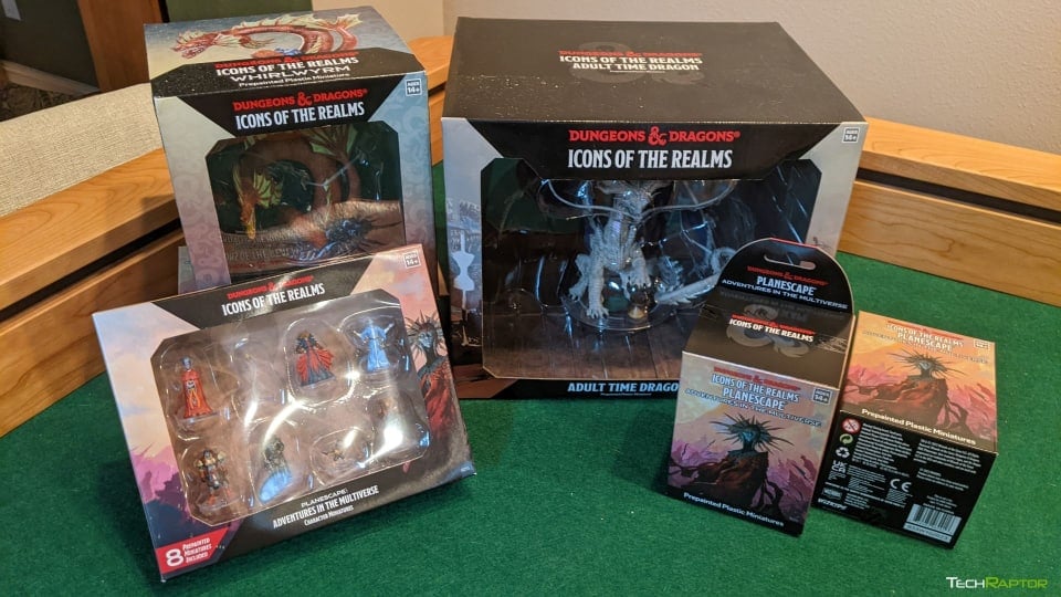 The complete range of Wizkids Planescape: Adventures in the Multiverse Miniatures
